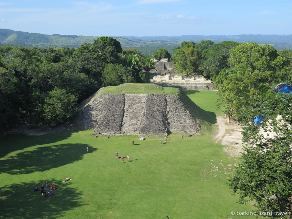 View of the Xunantunich mayan ruins in belize