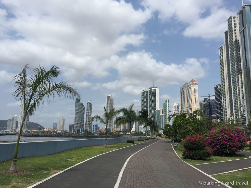 the cinta costera coastal path in panama city