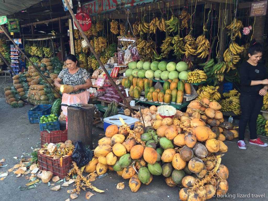 Roadside fruit seller in honduras